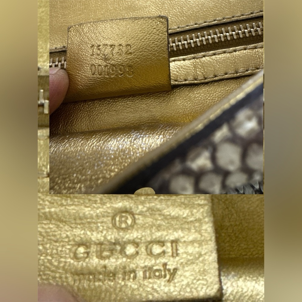 Gucci Britt Gg Patchwork Crocodile/Python/Authent… - image 7